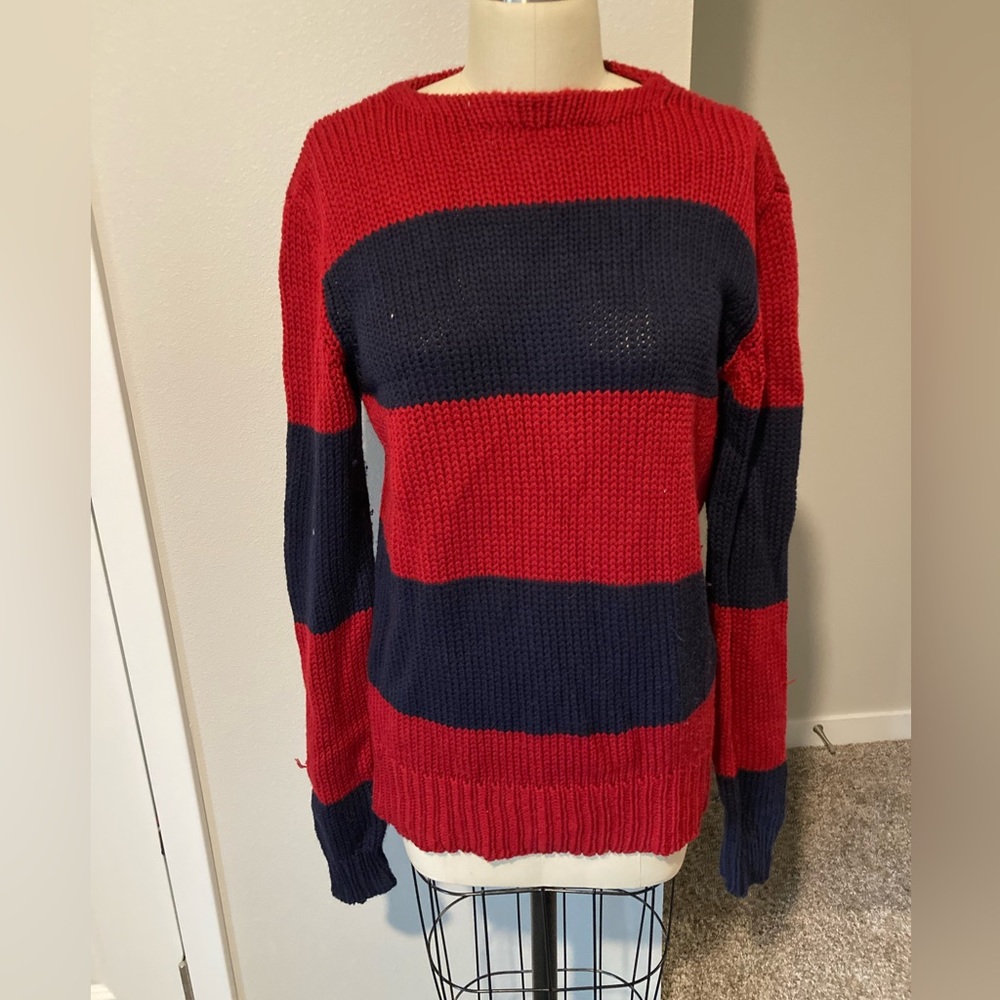 Mens Marc by Marc Jacobs wool striped sweater.  Size Medium.